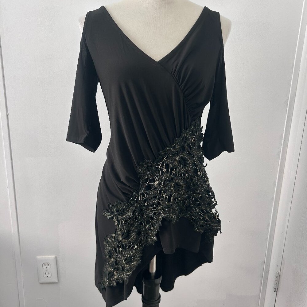 Venus Floral Black Dress